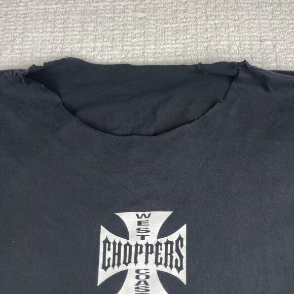 Vintage West Coast Choppers Motorcycle Long Sleeve Flame Fire (Defective, read) - Picture 7 of 16